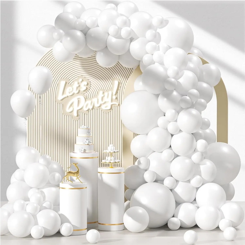 Balloon Arch Kit - 97Pcs White Latex Balloon Arch Kit