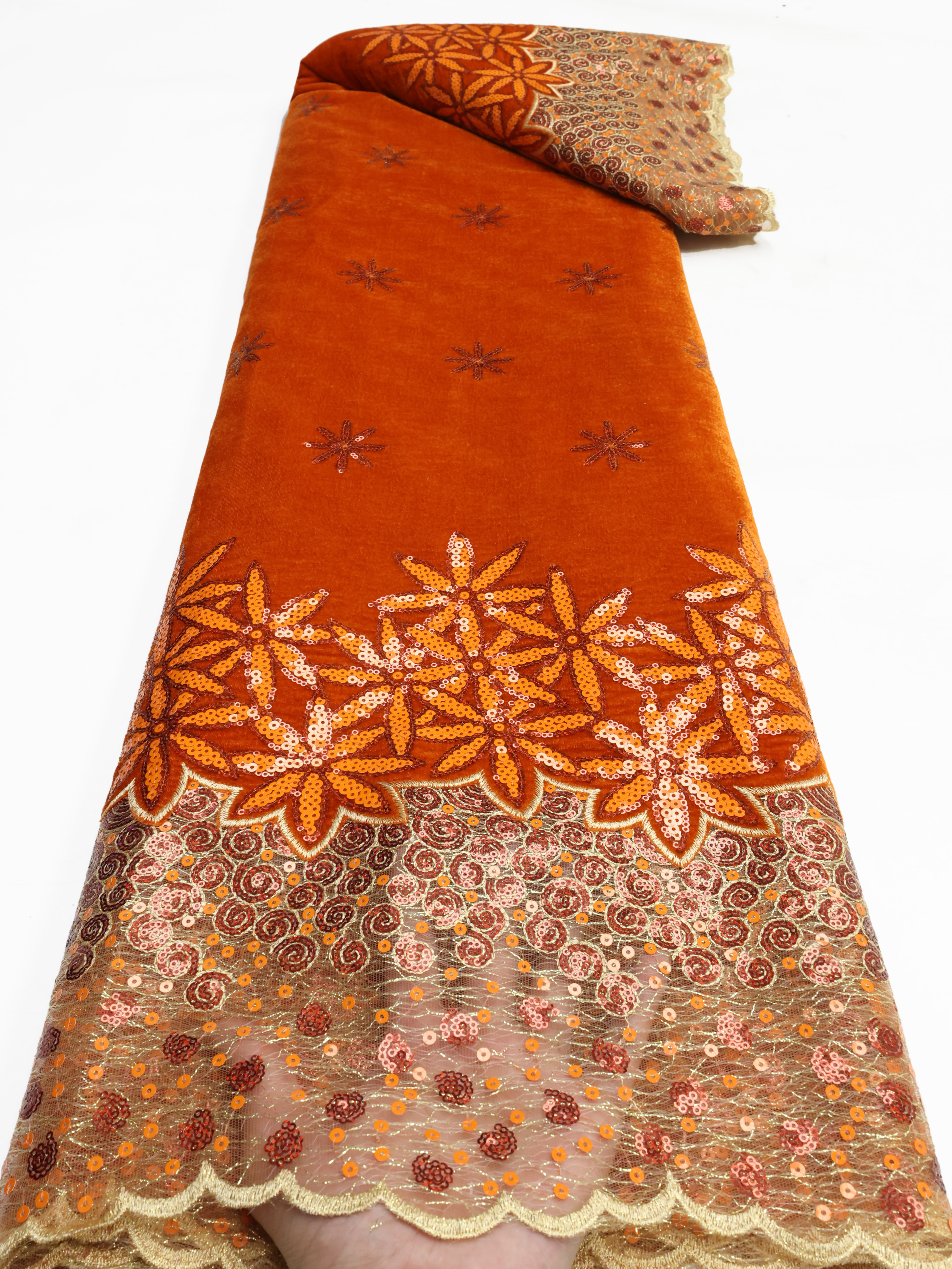 Glitter Tablecloth - African Velvet Lace Fabric Latest High