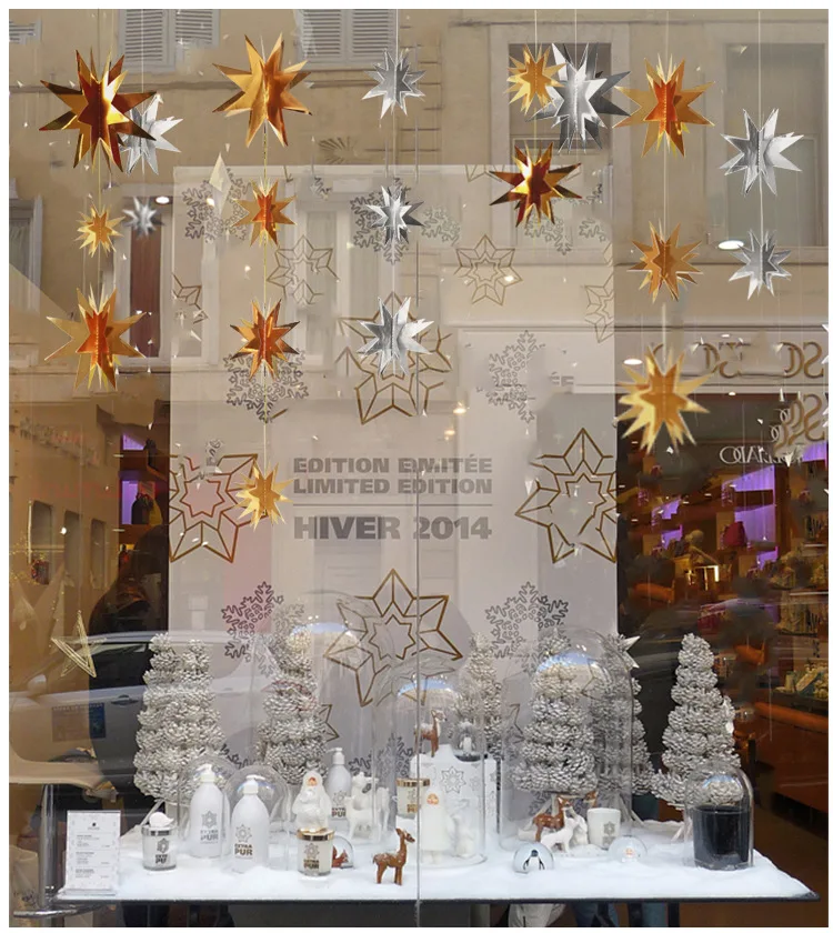 2M Gold Silver 3D Star Paper G - مراجعة Party Banner Gold وسعره