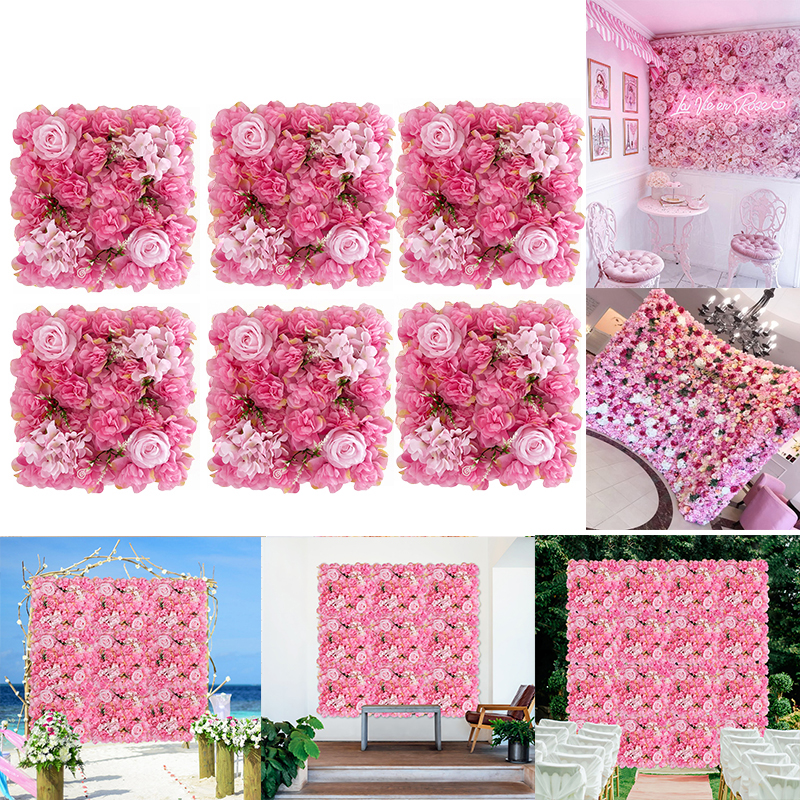 6PCS Artificial Flowers Wall P - مراجعة Flower Wall Panel وسعره