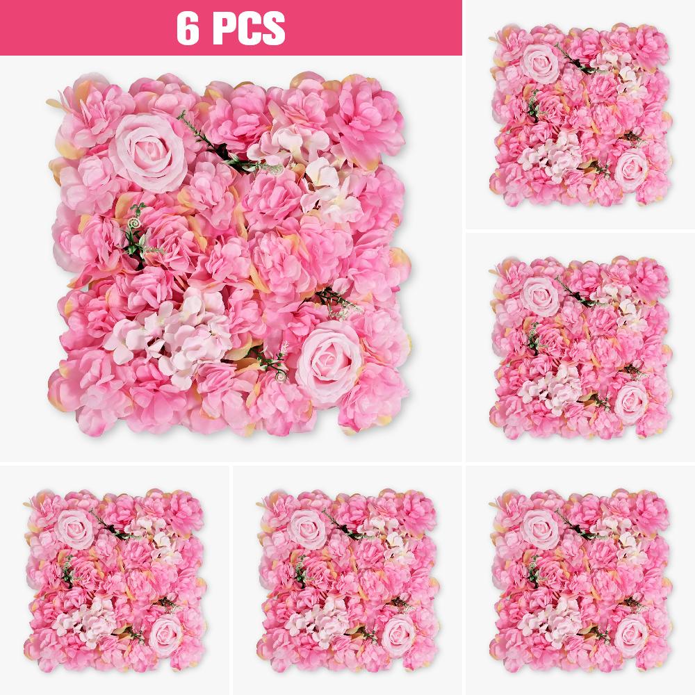 6PCS Artificial Flowers Wall P - مراجعة Flower Wall Panel وسعره