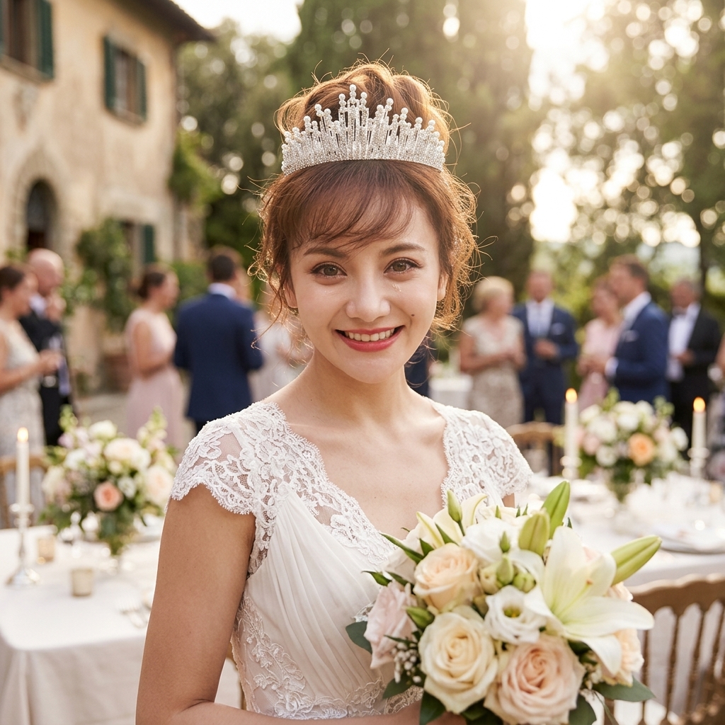 Bridal Pearl Crown Headpiece E - مراجعة Event & Party Supply Photos وسعره