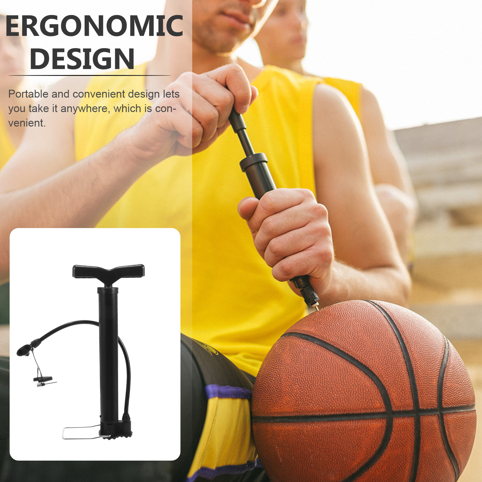 Steel Portable Ball Pump Bike  - مراجعة Balloon Pump Hand وسعره