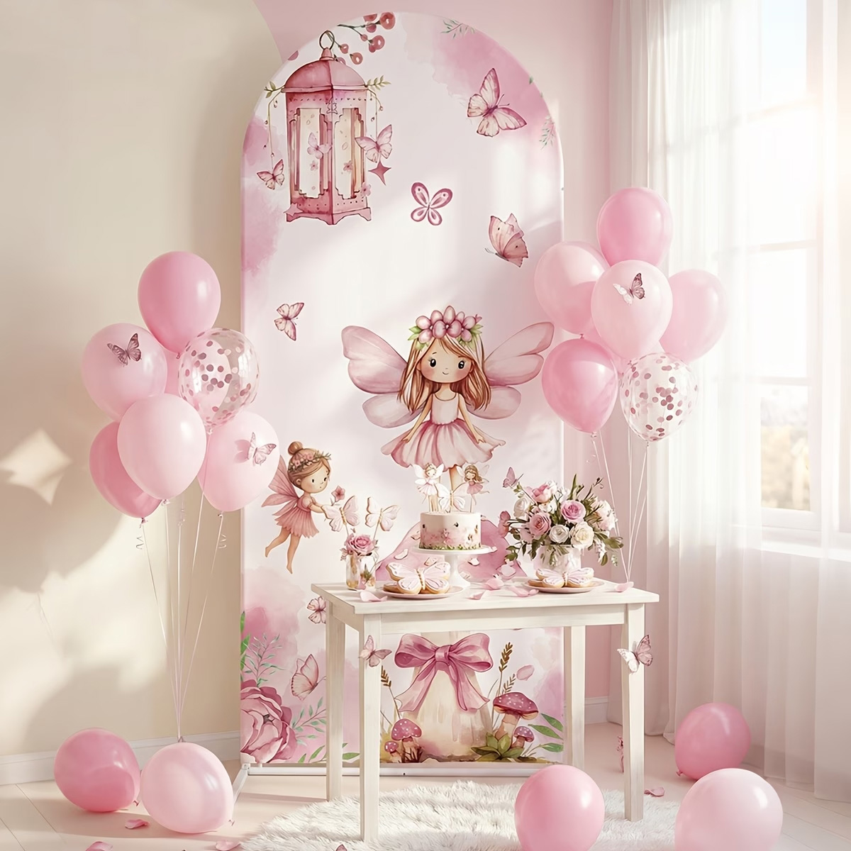 Fairy And Mushroom Background  - مراجعة Dessert Table Backdrop وسعره
