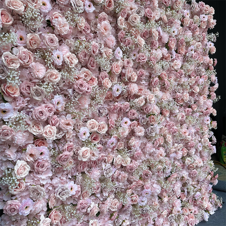 High Quality 8x8 Roll up Silk  - مراجعة Flower Wall Panel وسعره