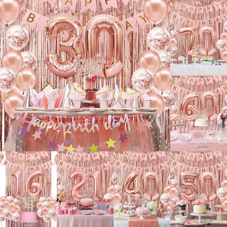 58Pc/Set 40Inch Number Foil Ba - مراجعة Party Banner Gold وسعره