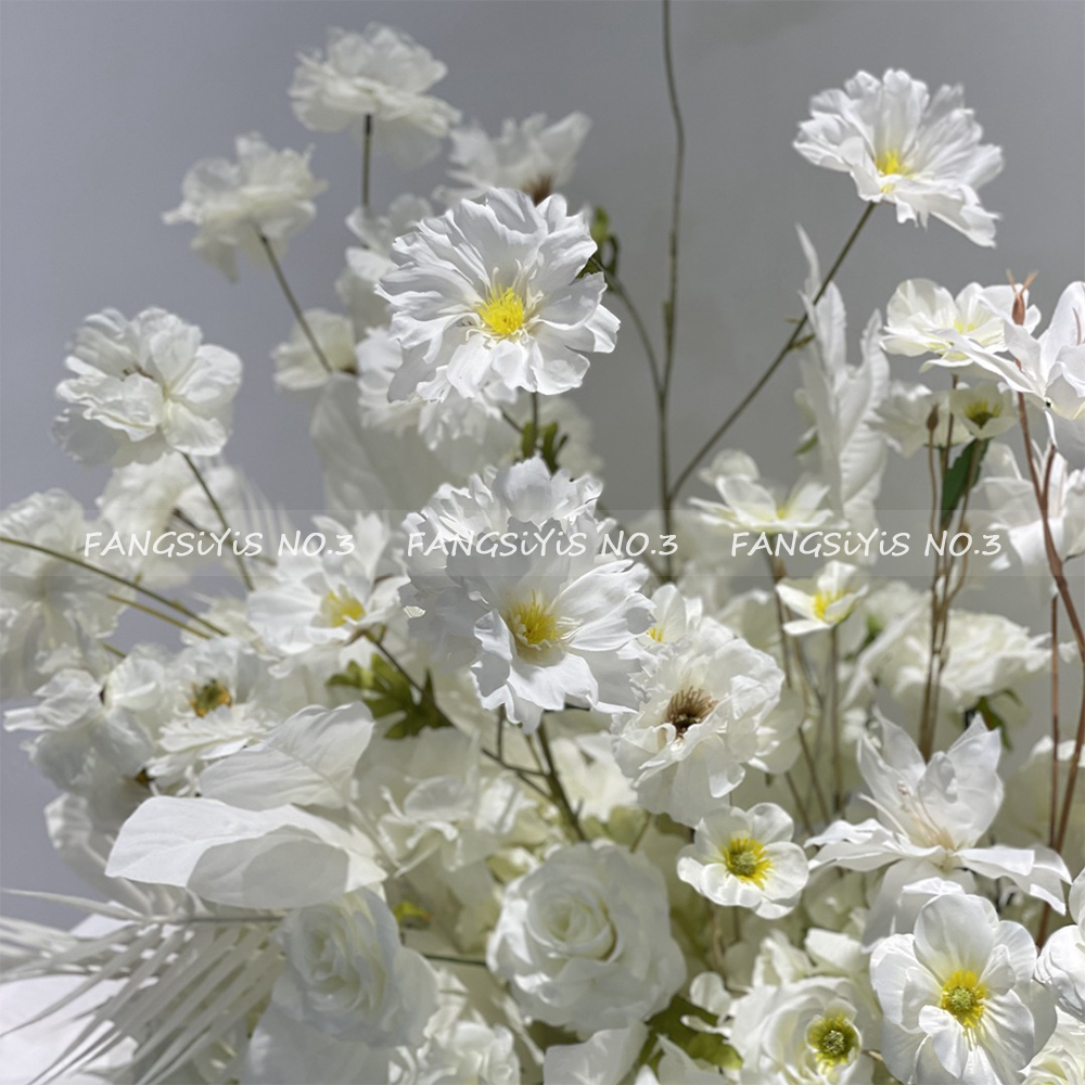 100/50CM Artificial White Rose - مراجعة Flower Wall Panel وسعره