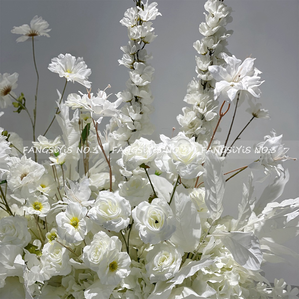 100/50CM Artificial White Rose - مراجعة Flower Wall Panel وسعره