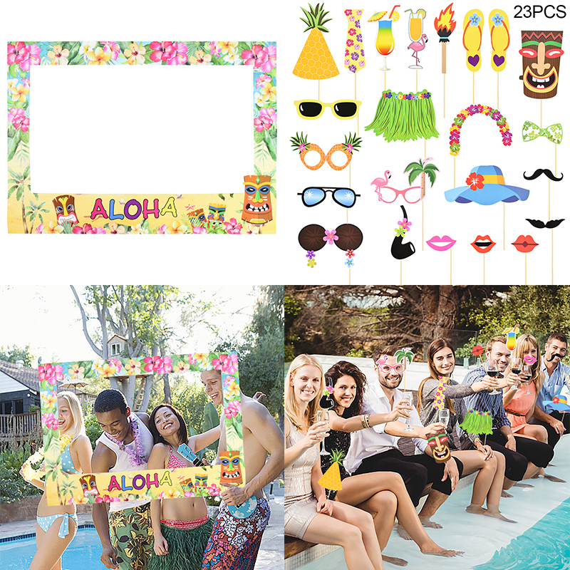 Hawaiian Party Aloha Photo Boo - مراجعة Photo Booth Frame وسعره