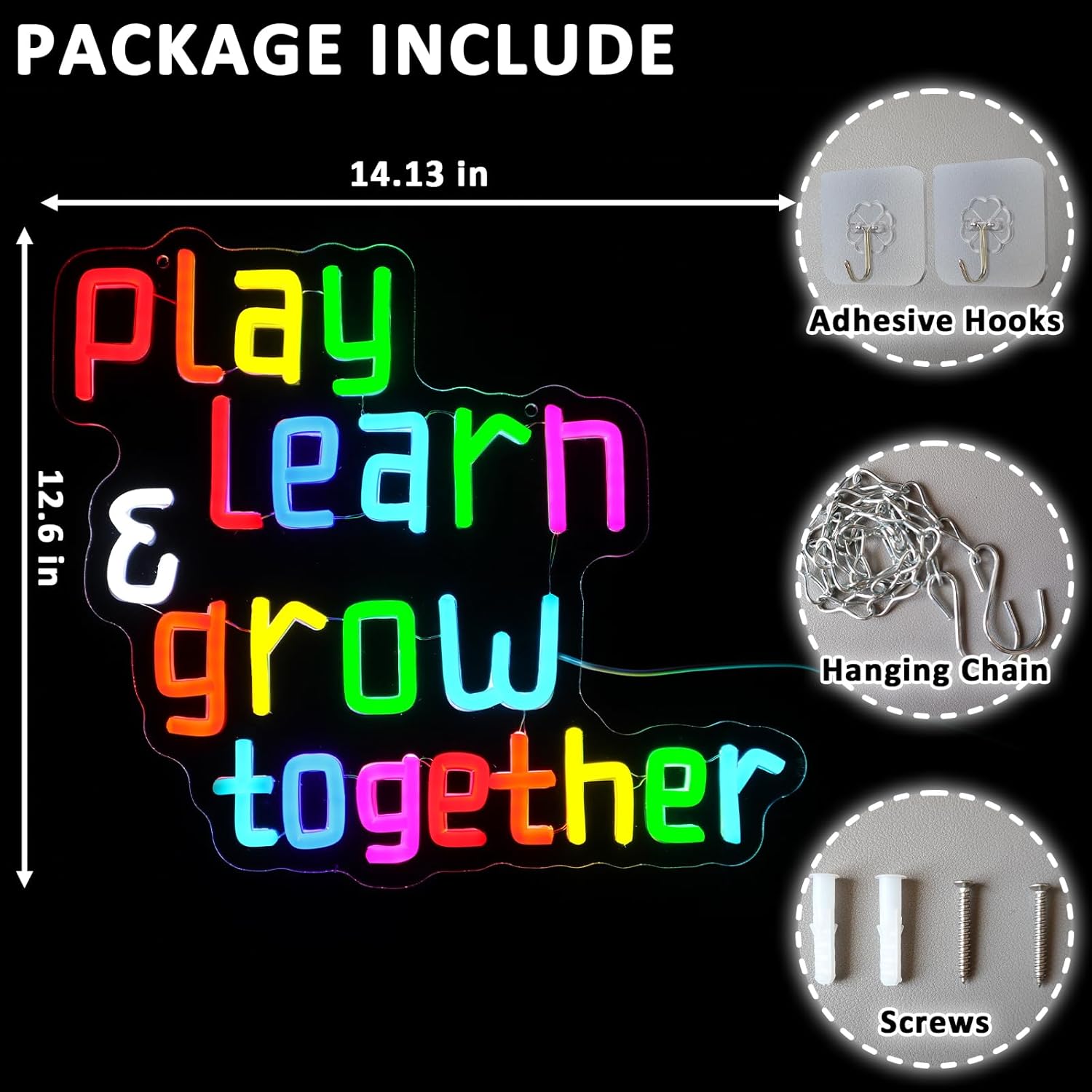 Play Learn Grow Together Neon  - مراجعة Neon Sign Party وسعره