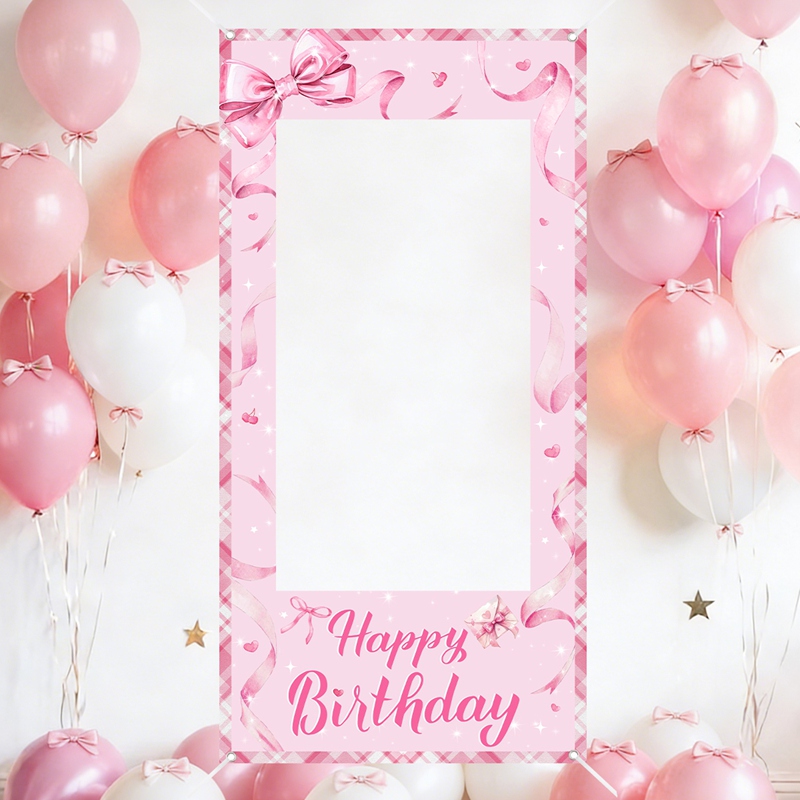 Pink Bow Photo Booth Frame Swe - مراجعة Photo Booth Frame وسعره