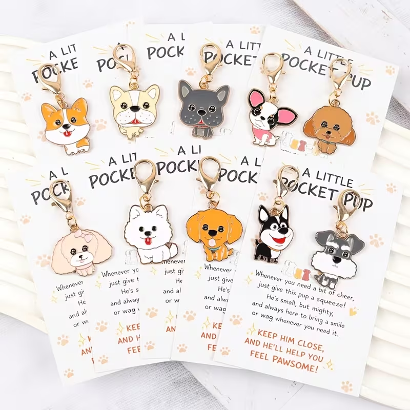 10 Cute Cartoon Puppy Keychain - مراجعة Party Favor Bag وسعره