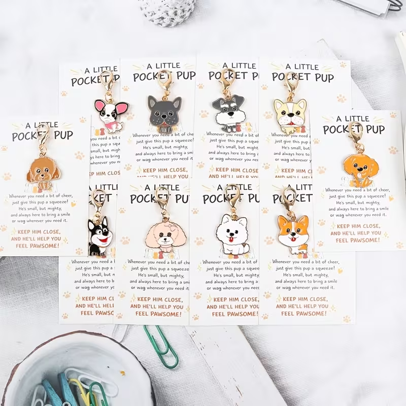 10 Cute Cartoon Puppy Keychain - مراجعة Party Favor Bag وسعره
