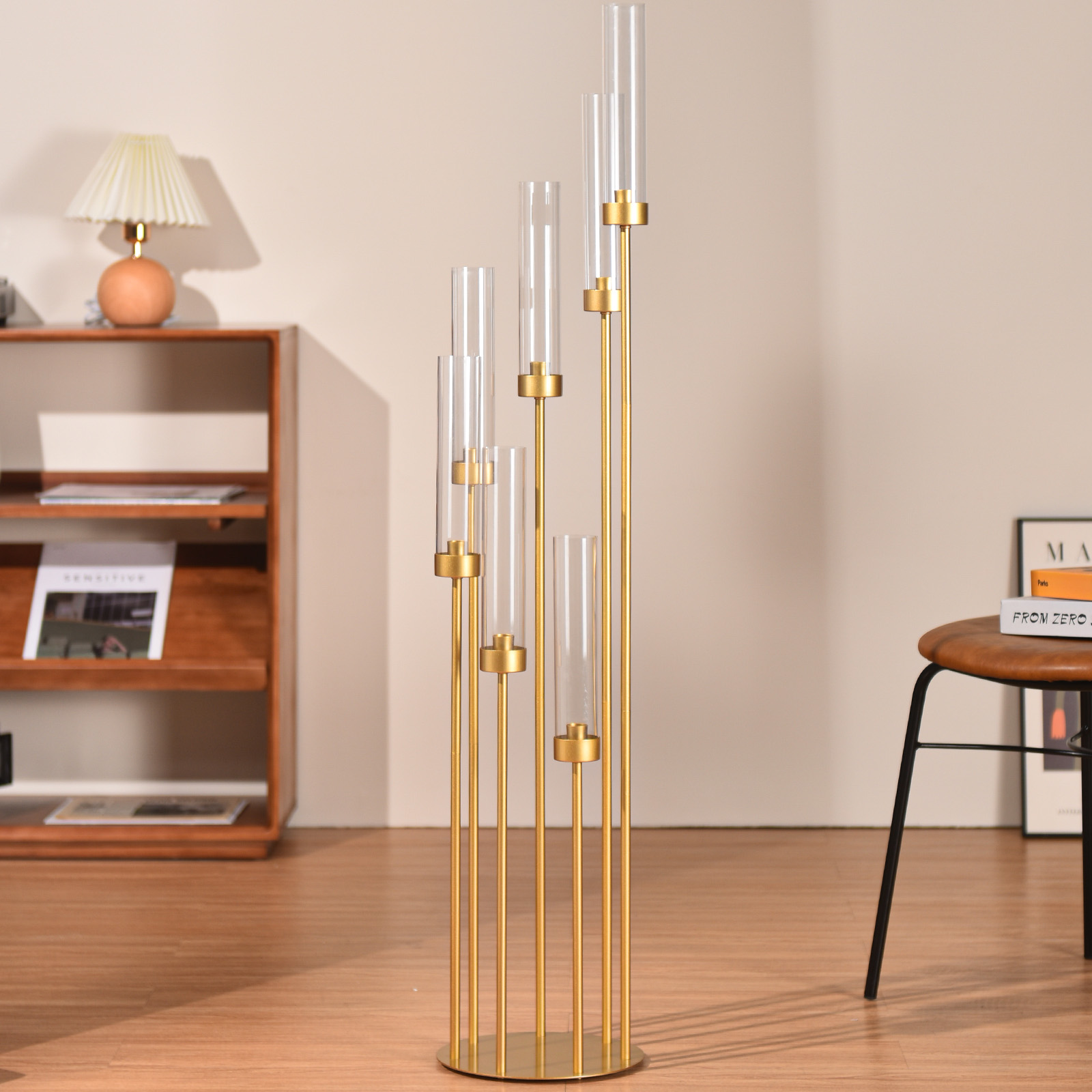 4 Sets 7-Arm Gold Floor Candel - مراجعة Centerpiece Stick وسعره