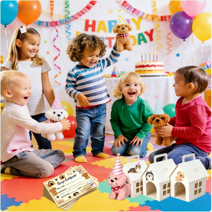 8-24Set Teddy Dogs DIY Adopt A - مراجعة Event Party وسعره
