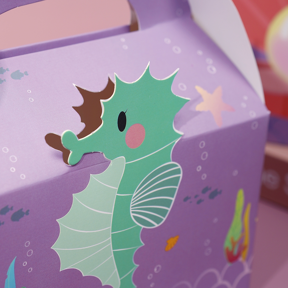 6pcs Mermaid Gift Paper Bags O - مراجعة Event Party Box وسعره
