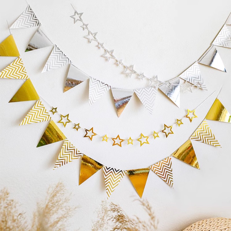 Gold Silver Paper Board Garlan - مراجعة Party Banner Gold وسعره