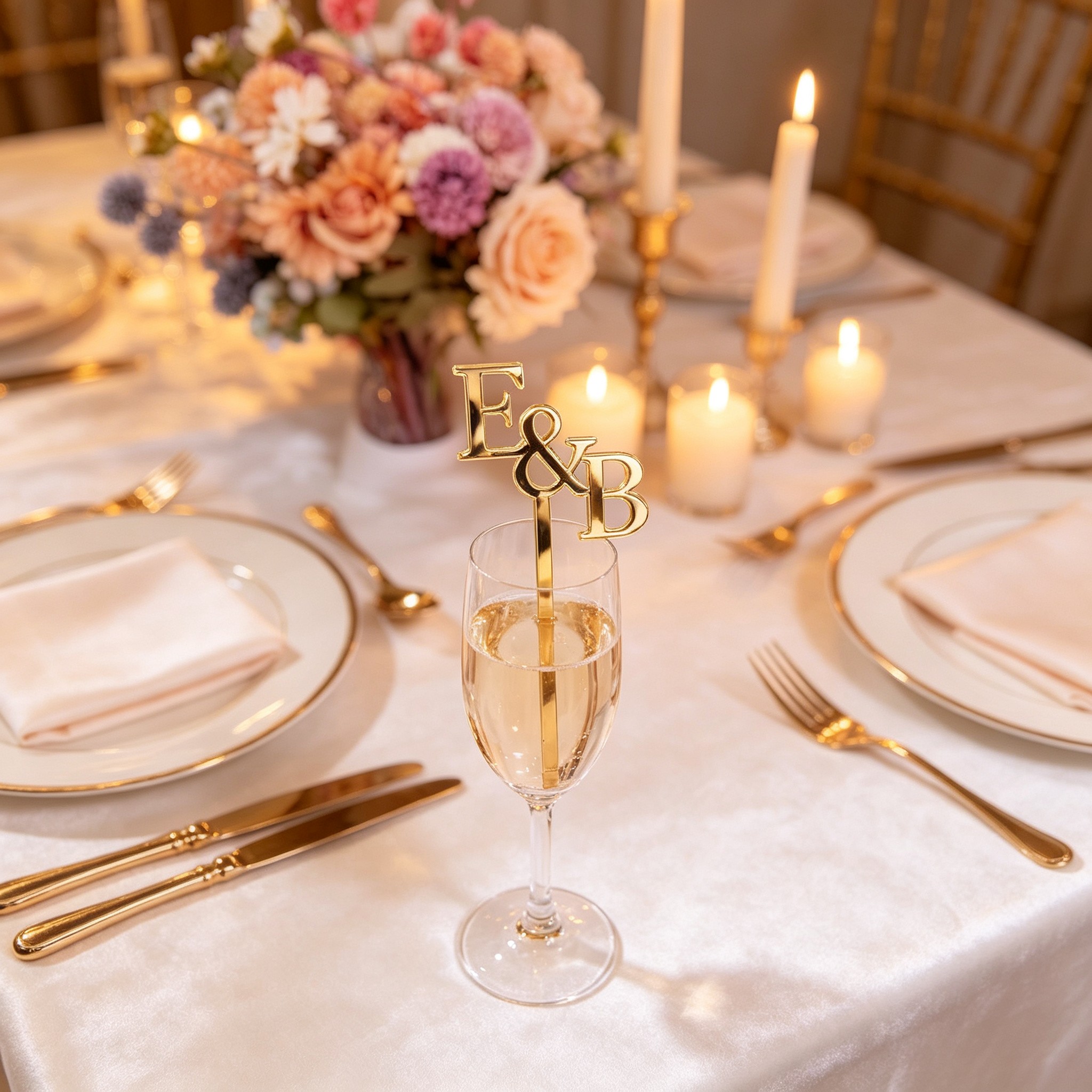20pcs/50pcs Custom Initial Nam - مراجعة Centerpiece Stick وسعره