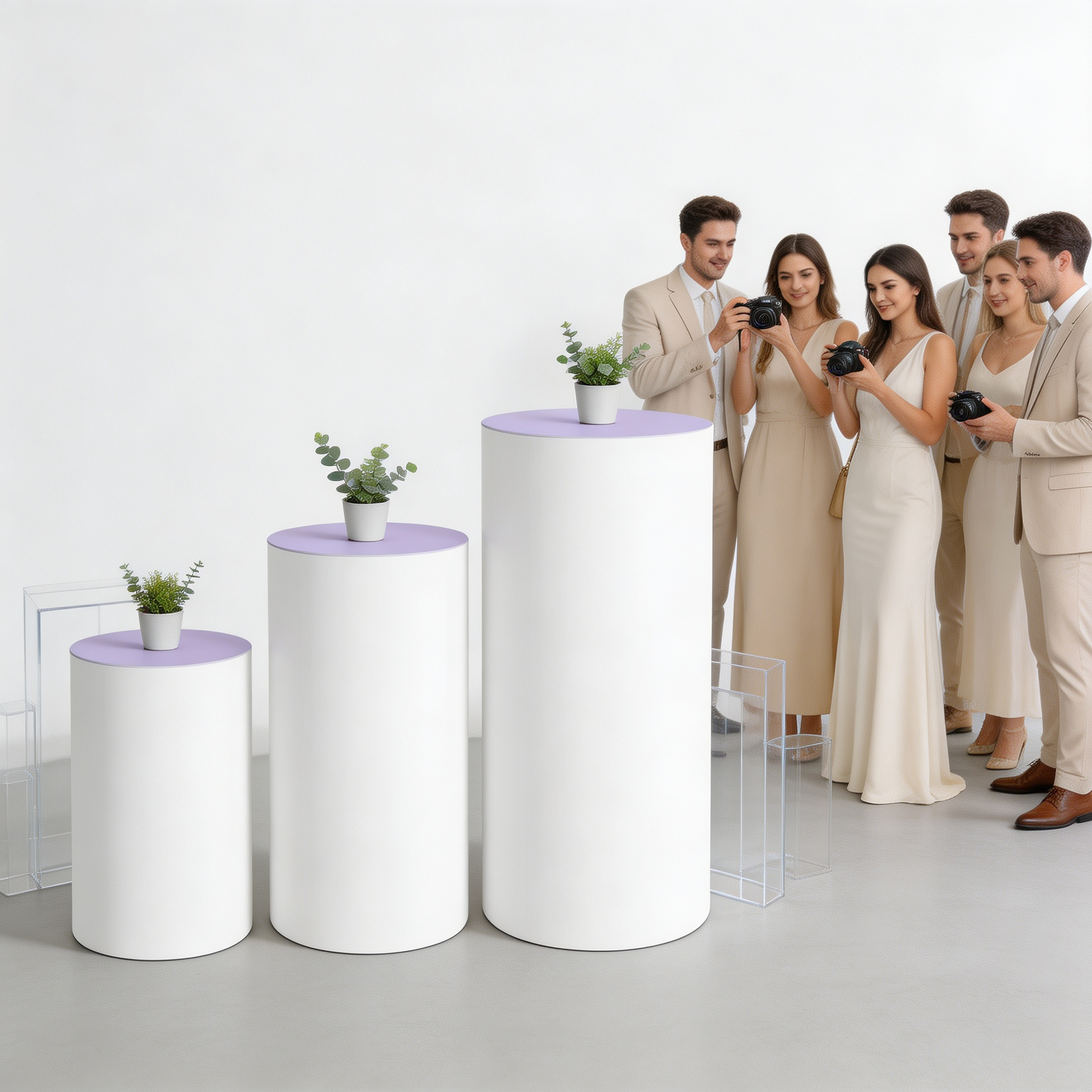 Pedestal Display Stand Cylinde - مراجعة Event Launch Party وسعره