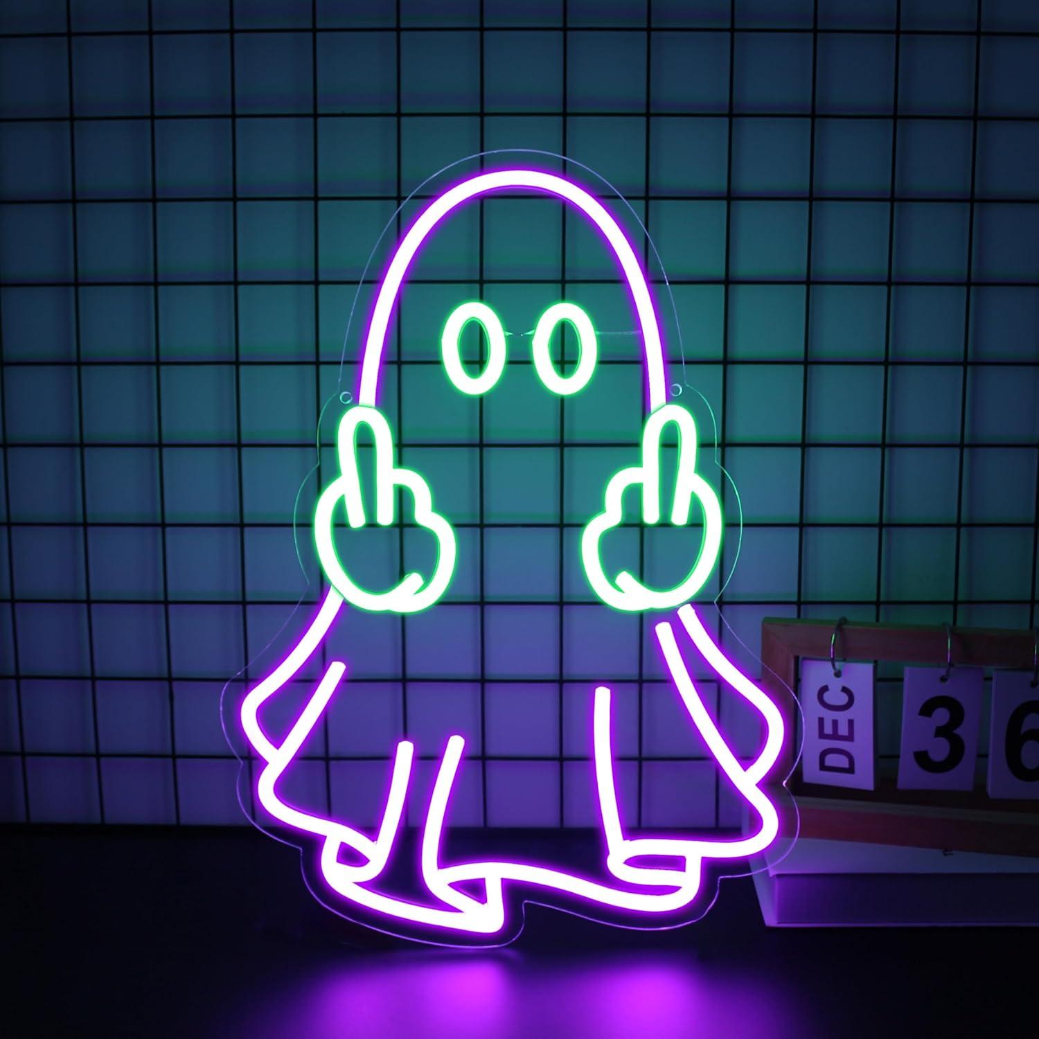 Ghost Neon Sign USB Powered LE - مراجعة Neon Sign Party وسعره