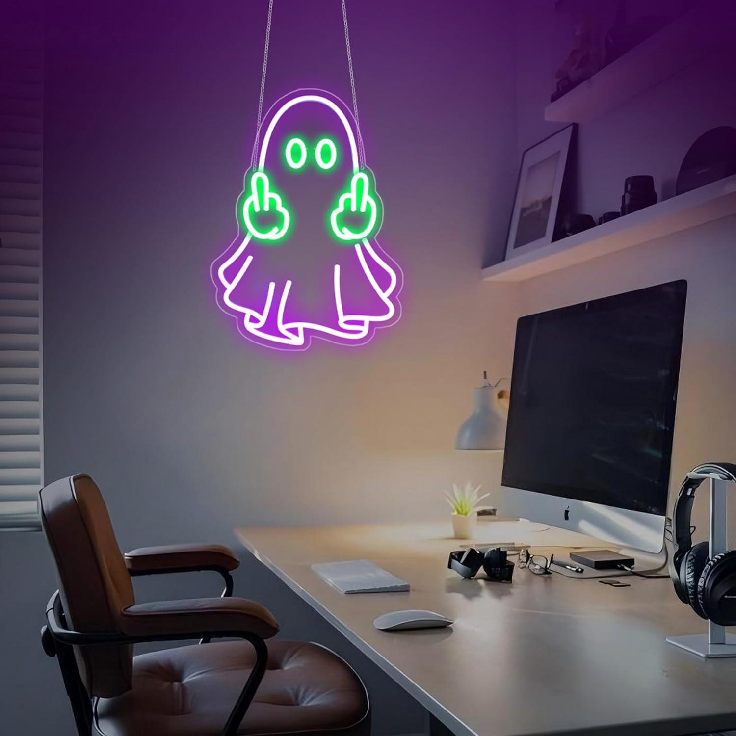 Ghost Neon Sign USB Powered LE - مراجعة Neon Sign Party وسعره