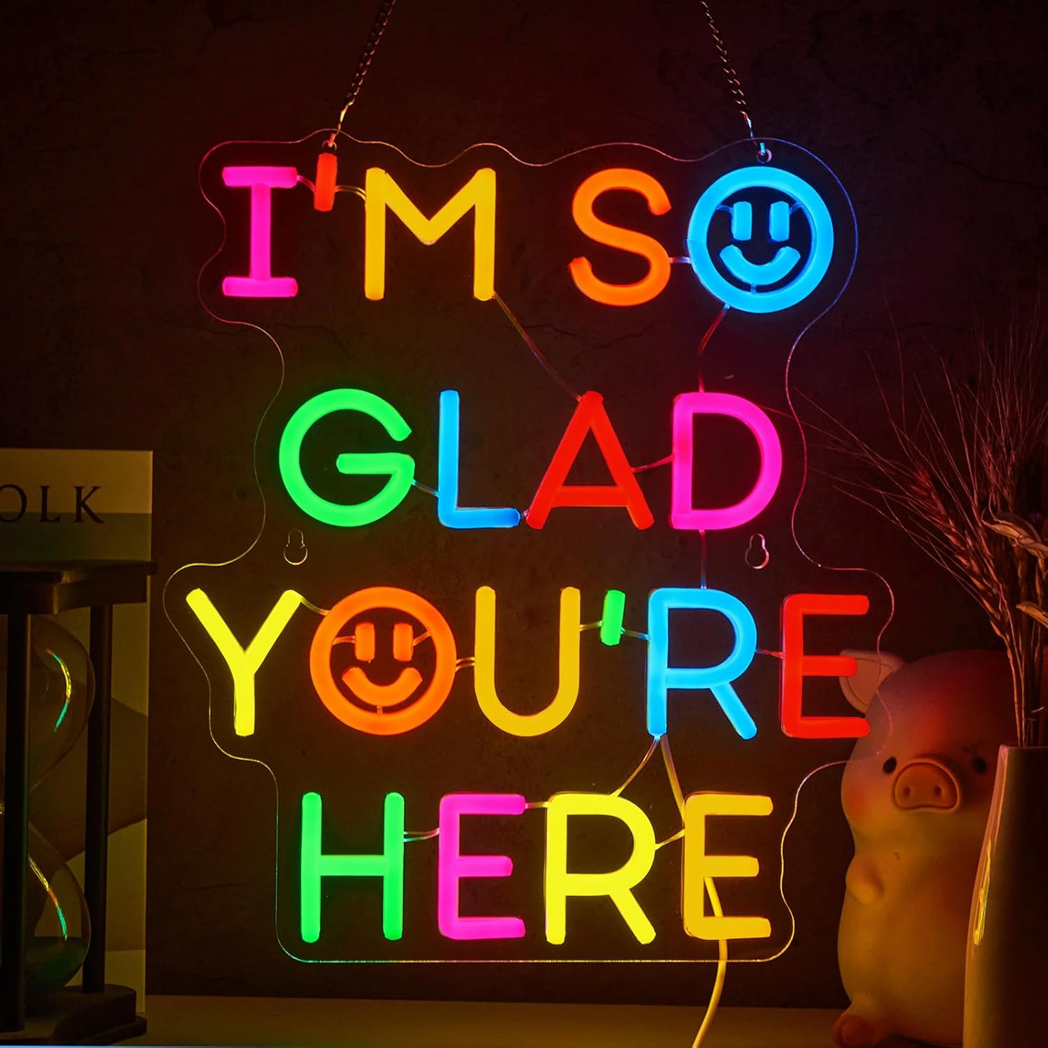  I'm So Glad You‘re Here Neon - مراجعة Neon Sign Party وسعره