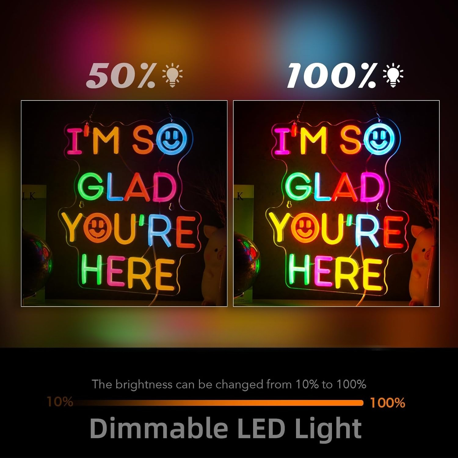  I'm So Glad You‘re Here Neon - مراجعة Neon Sign Party وسعره