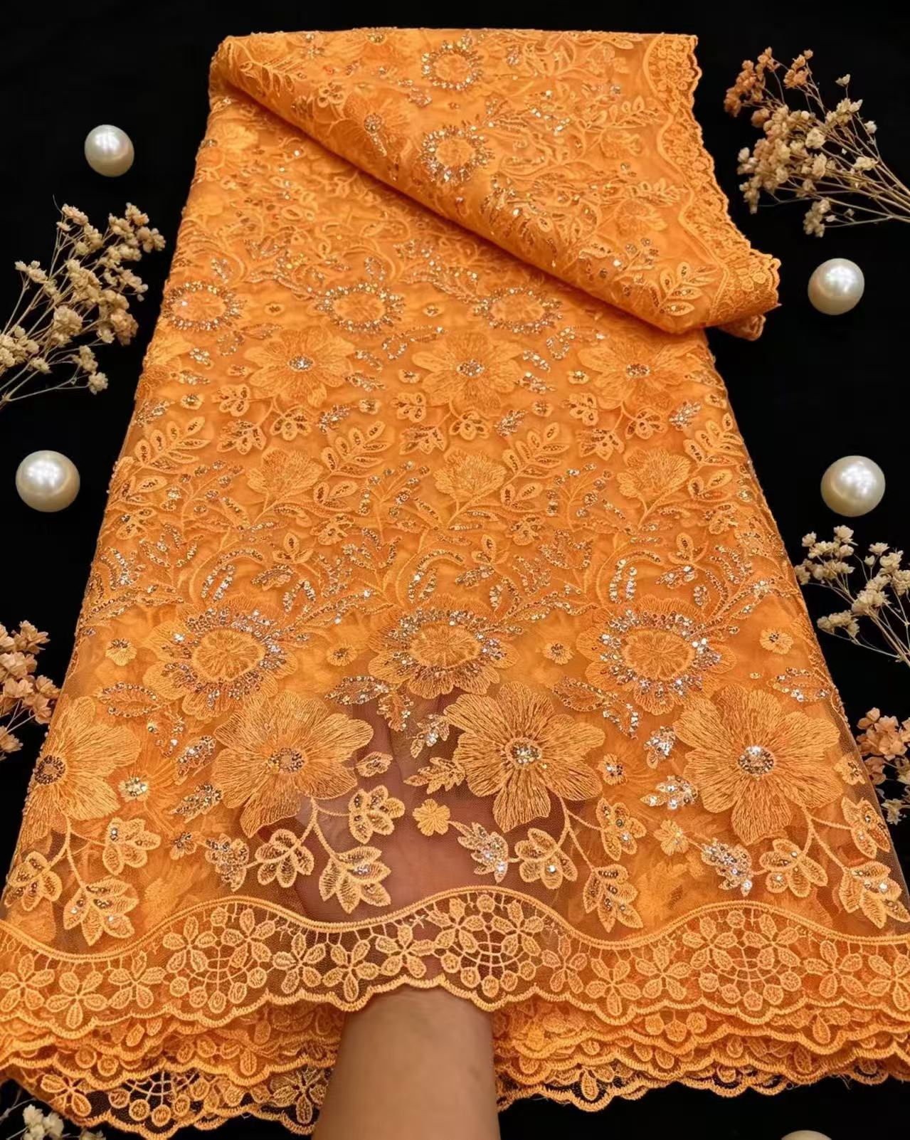 Pure French Tulle Net Sequins  - مراجعة Glitter Tablecloth وسعره