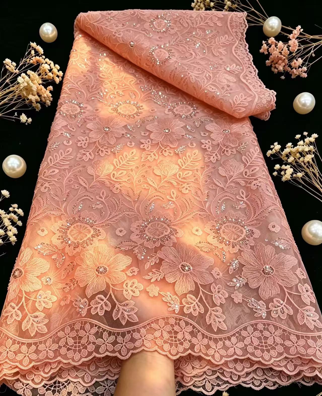 Pure French Tulle Net Sequins  - مراجعة Glitter Tablecloth وسعره