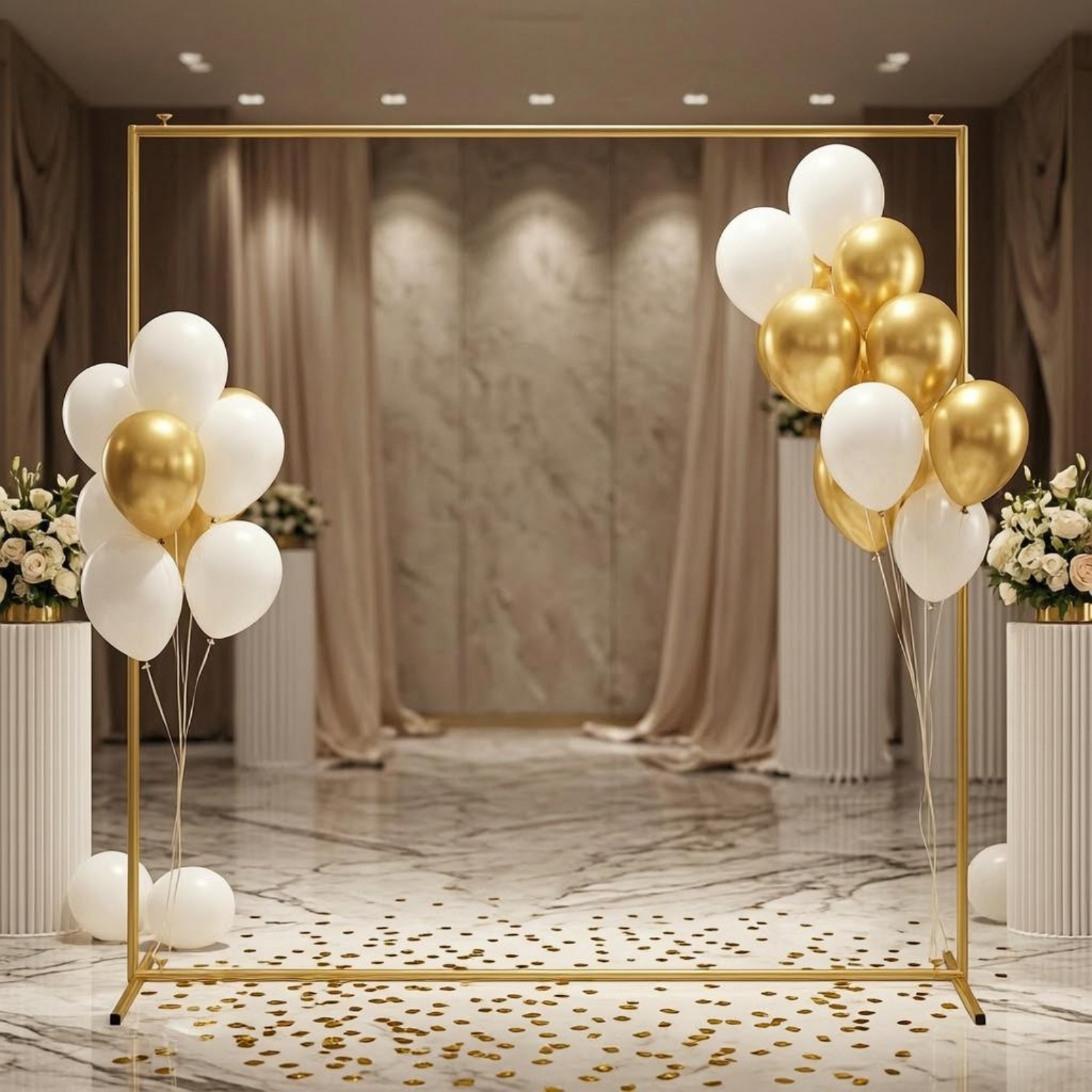 Square Backdrop Frame Event Di - مراجعة Balloon Arch Kit وسعره