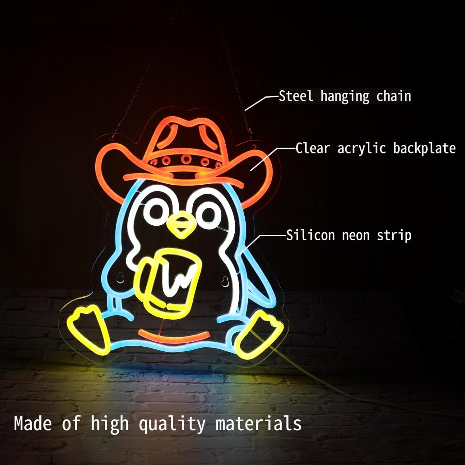 Penguin Neon Sign USB Powered  - مراجعة Neon Sign Party وسعره