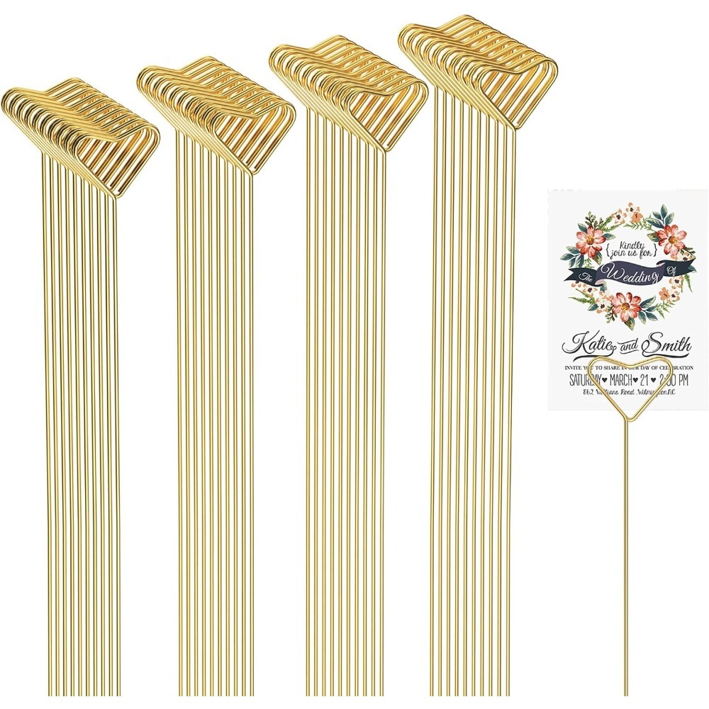 40 Pcs Heart Shaped Metal Card - مراجعة Centerpiece Stick وسعره
