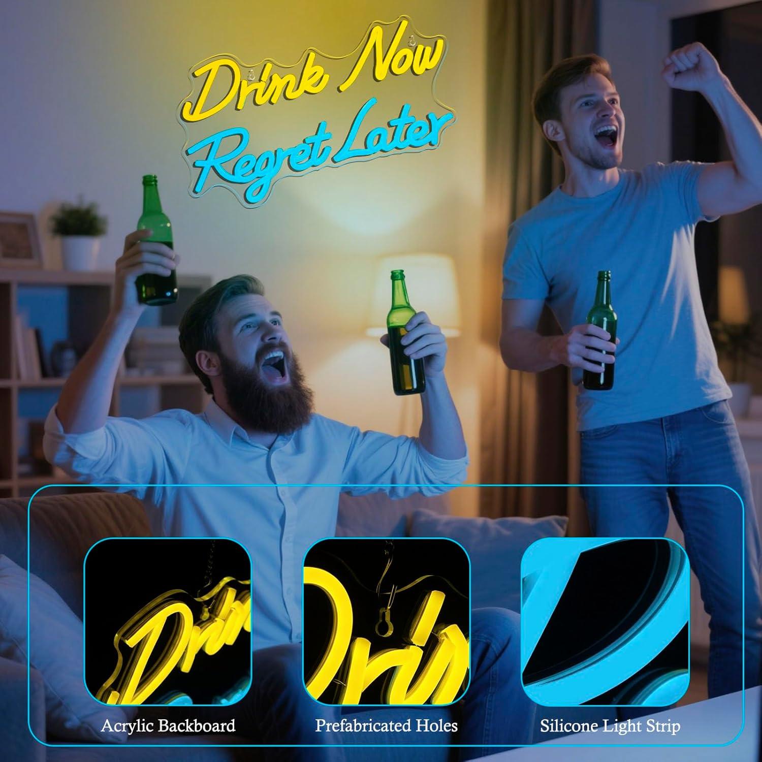 Beer Neon Sign Drink Now Regre - مراجعة Neon Sign Party وسعره