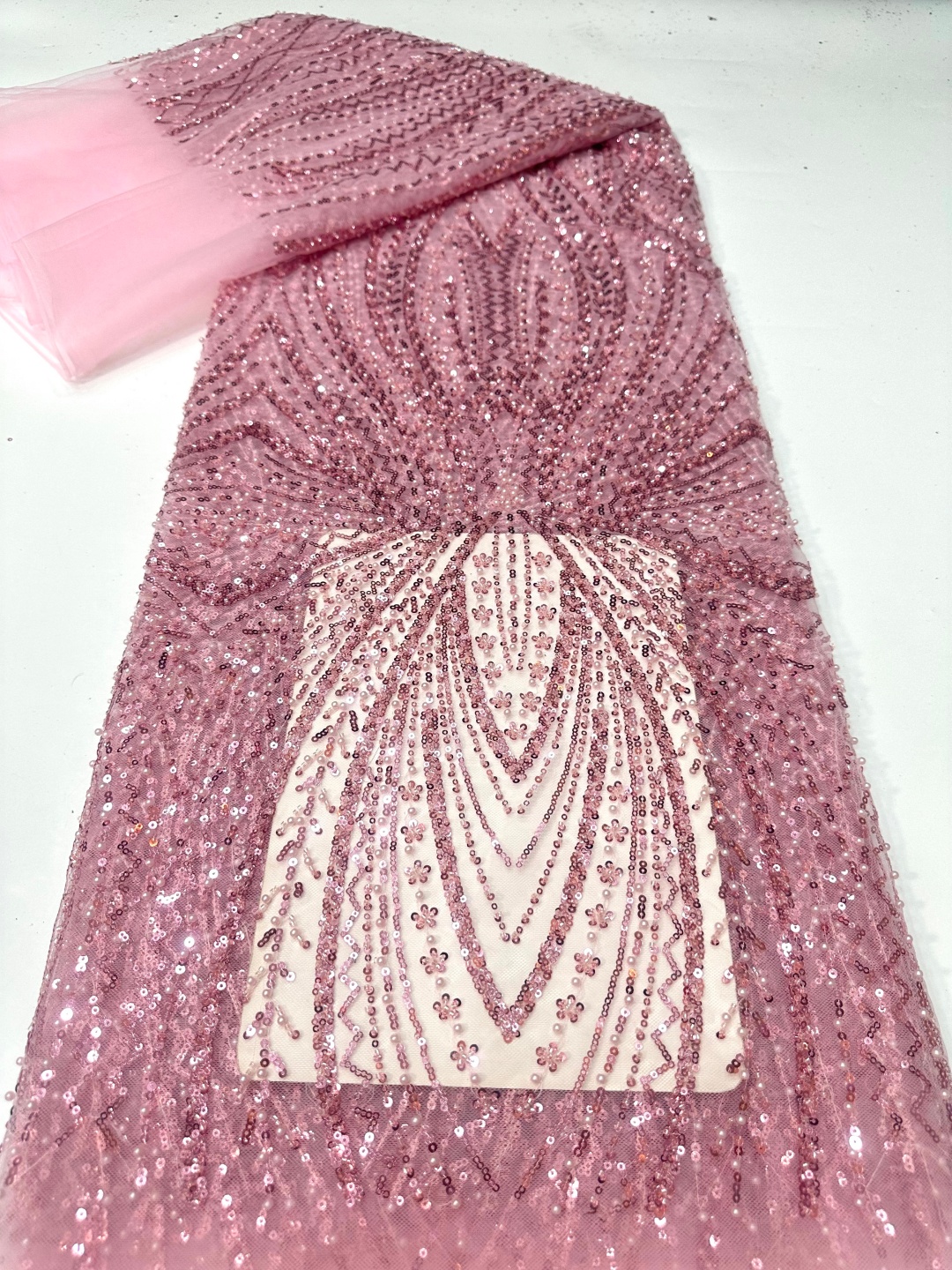 African Lace Fabric Sequins Be - مراجعة Glitter Tablecloth وسعره