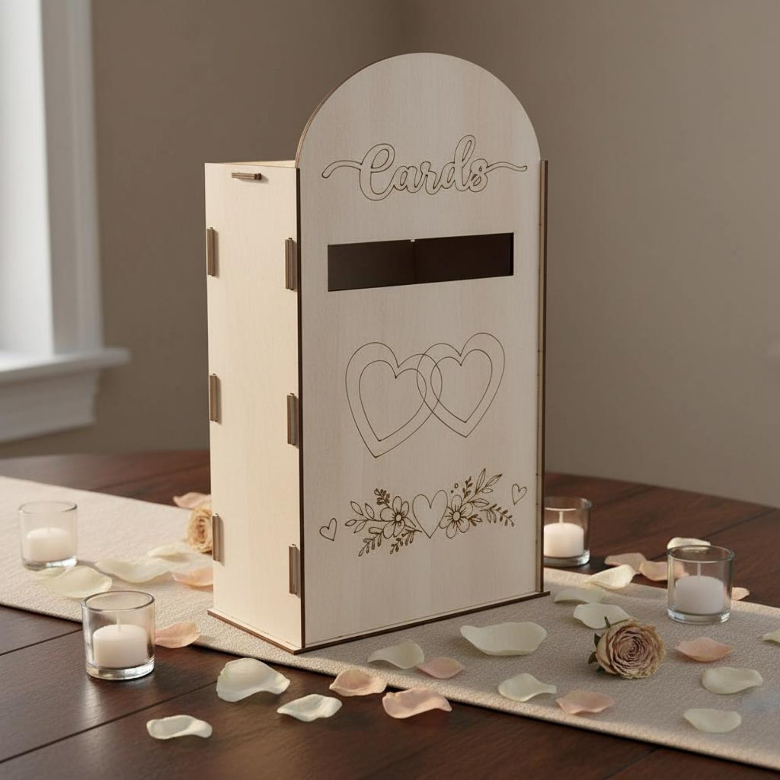 Wooden Wedding Card Box Laser  - مراجعة Event Party Box وسعره