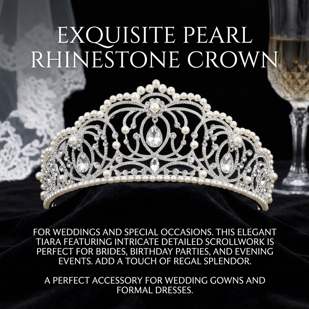 Rhinestone Crown for Wedding B - مراجعة Event & Party Supply Photos وسعره