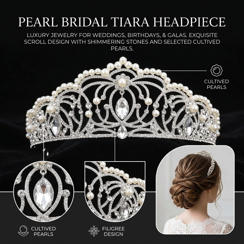 Rhinestone Crown for Wedding B - مراجعة Event & Party Supply Photos وسعره