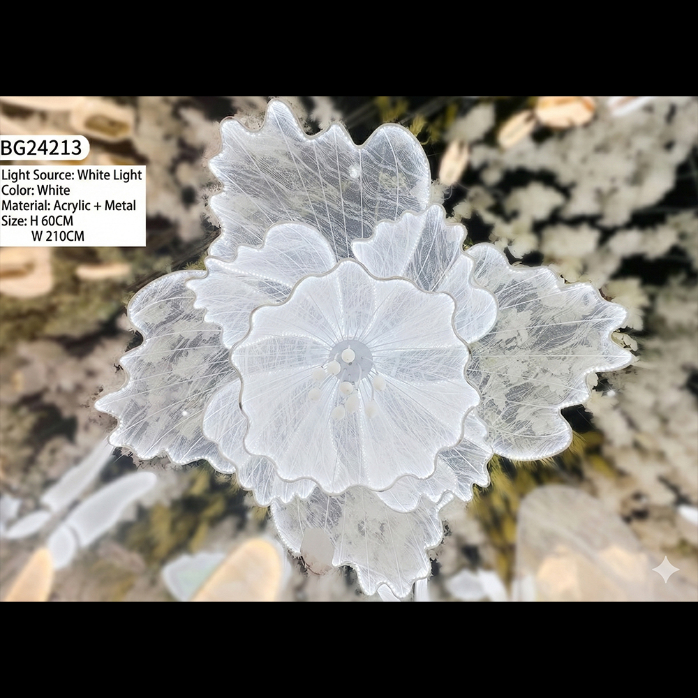 LED Giant White Flower Backdro - مراجعة Event & Party Supply Photos وسعره