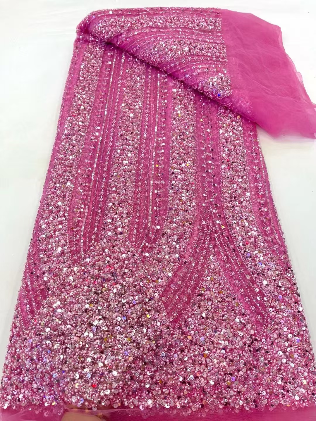 1 Yard Luxury african fabric f - مراجعة Glitter Tablecloth وسعره