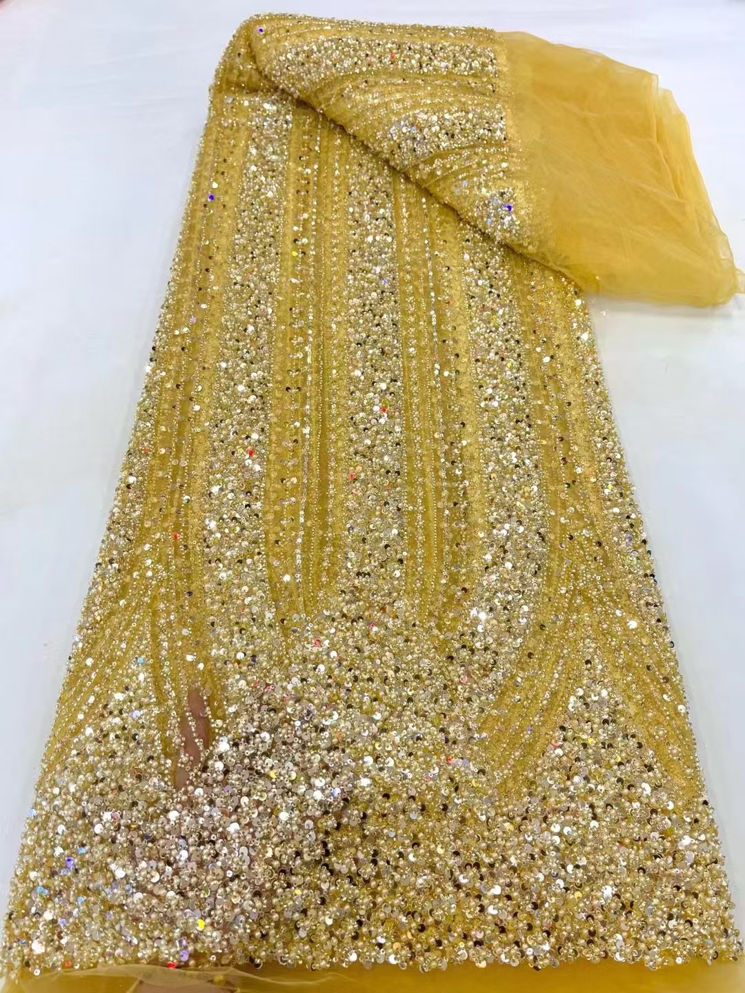 1 Yard Luxury african fabric f - مراجعة Glitter Tablecloth وسعره