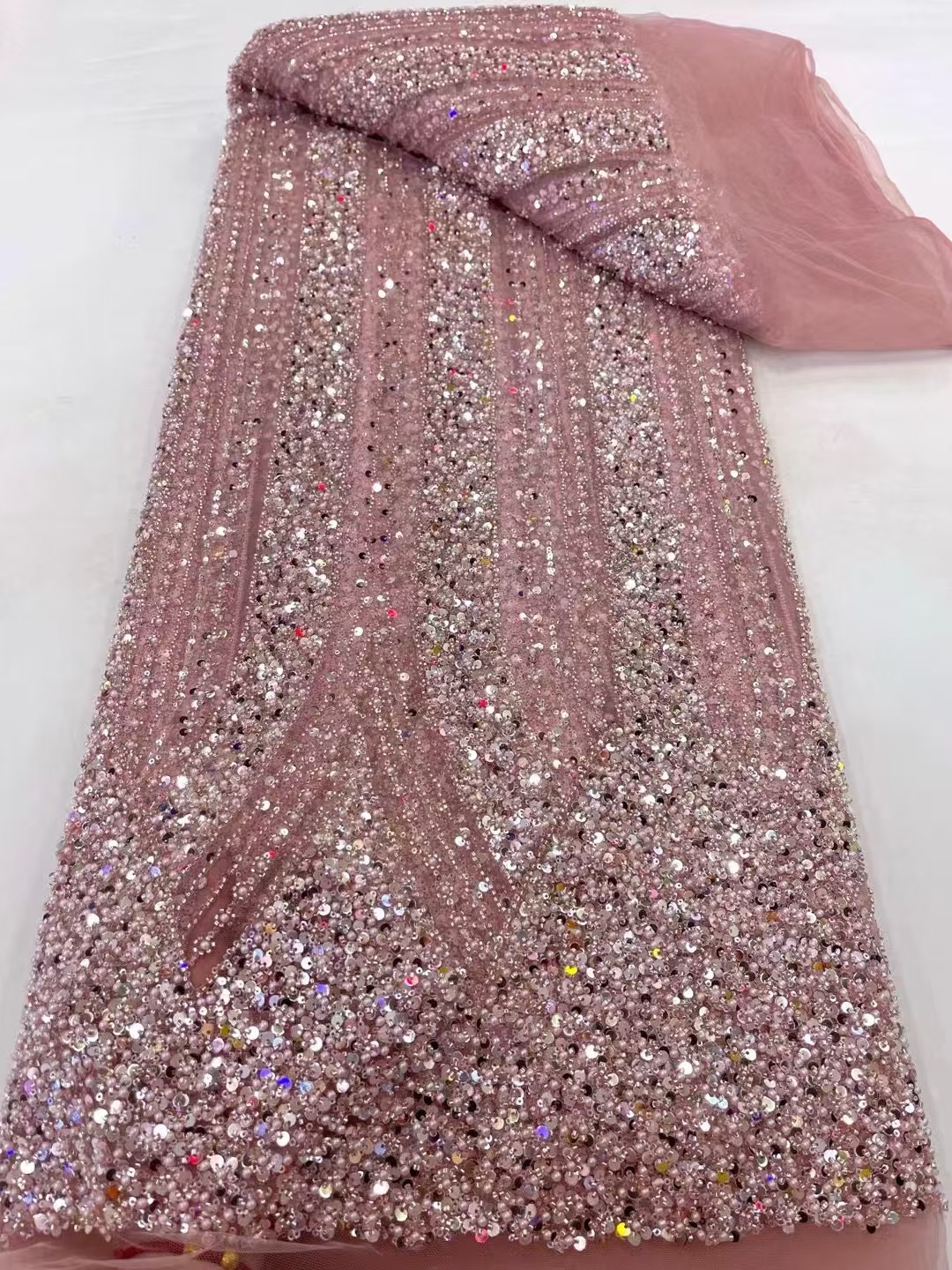 1 Yard Luxury african fabric f - مراجعة Glitter Tablecloth وسعره
