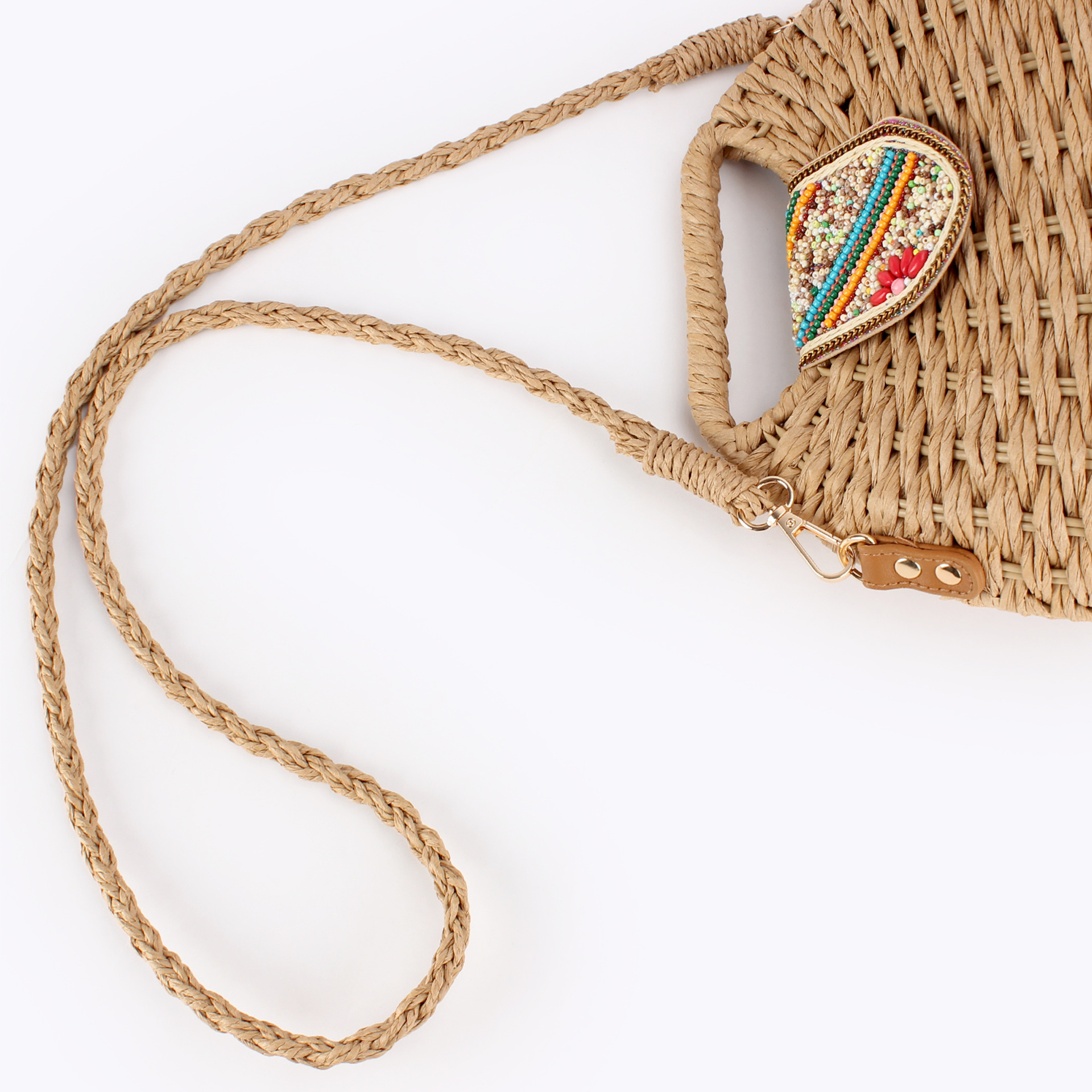 Color Beads Women Handbags Han - مراجعة Paper Straw Color وسعره