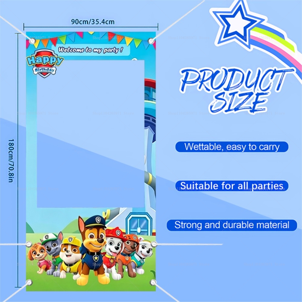 Cute Paw Patrol Dog Team Photo - مراجعة Photo Booth Frame وسعره
