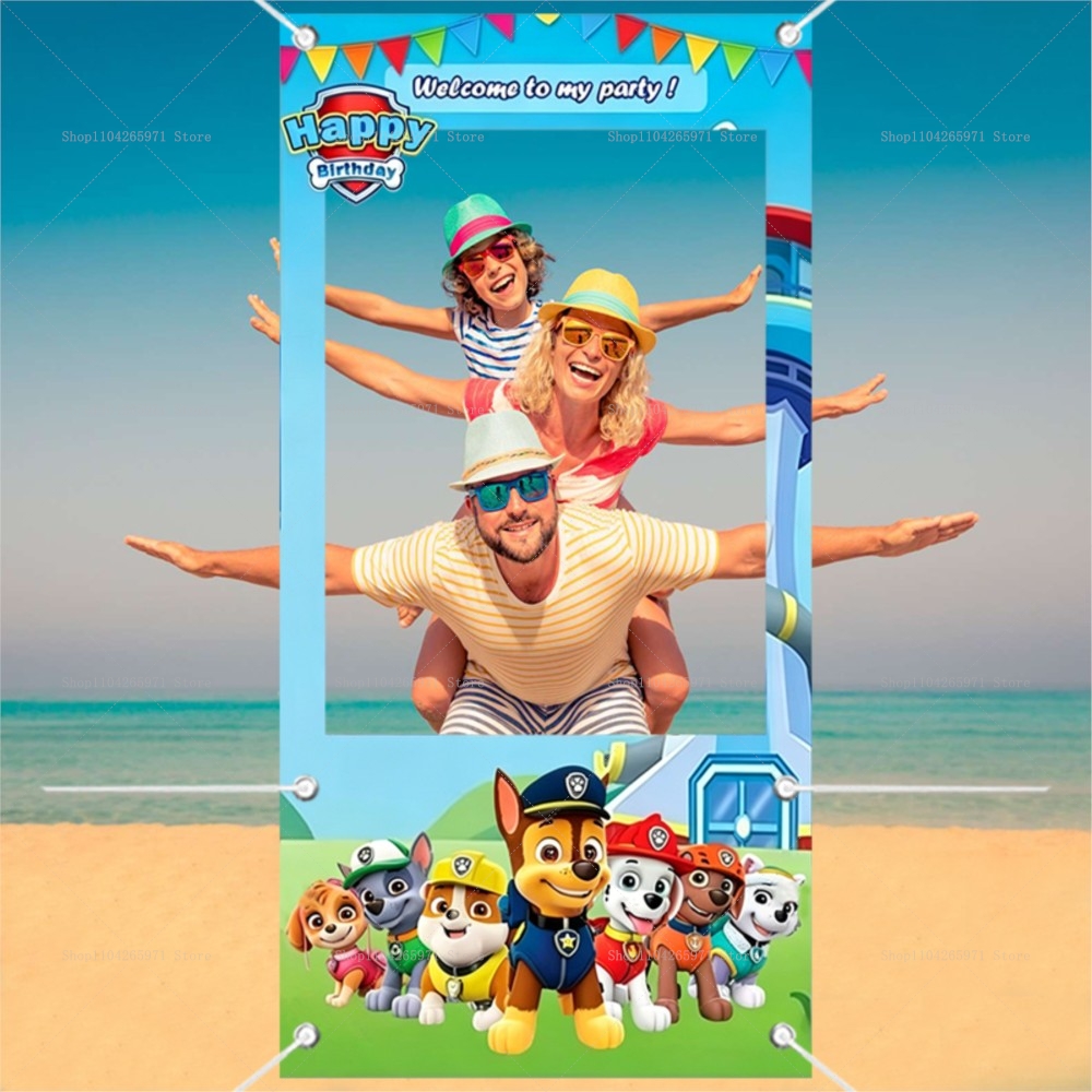 Cute Paw Patrol Dog Team Photo - مراجعة Photo Booth Frame وسعره