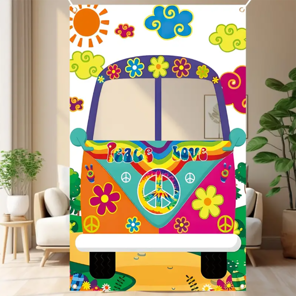 Vintage Hippie Bus Photo Booth - مراجعة Photo Booth Frame وسعره