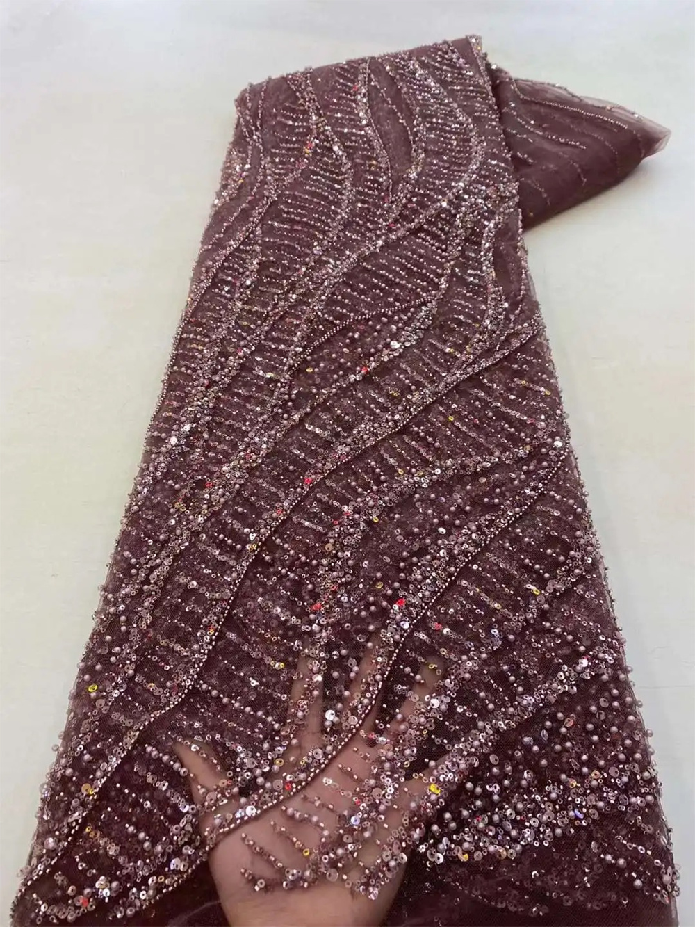 Wholesale 2025 African Sequins - مراجعة Glitter Tablecloth وسعره