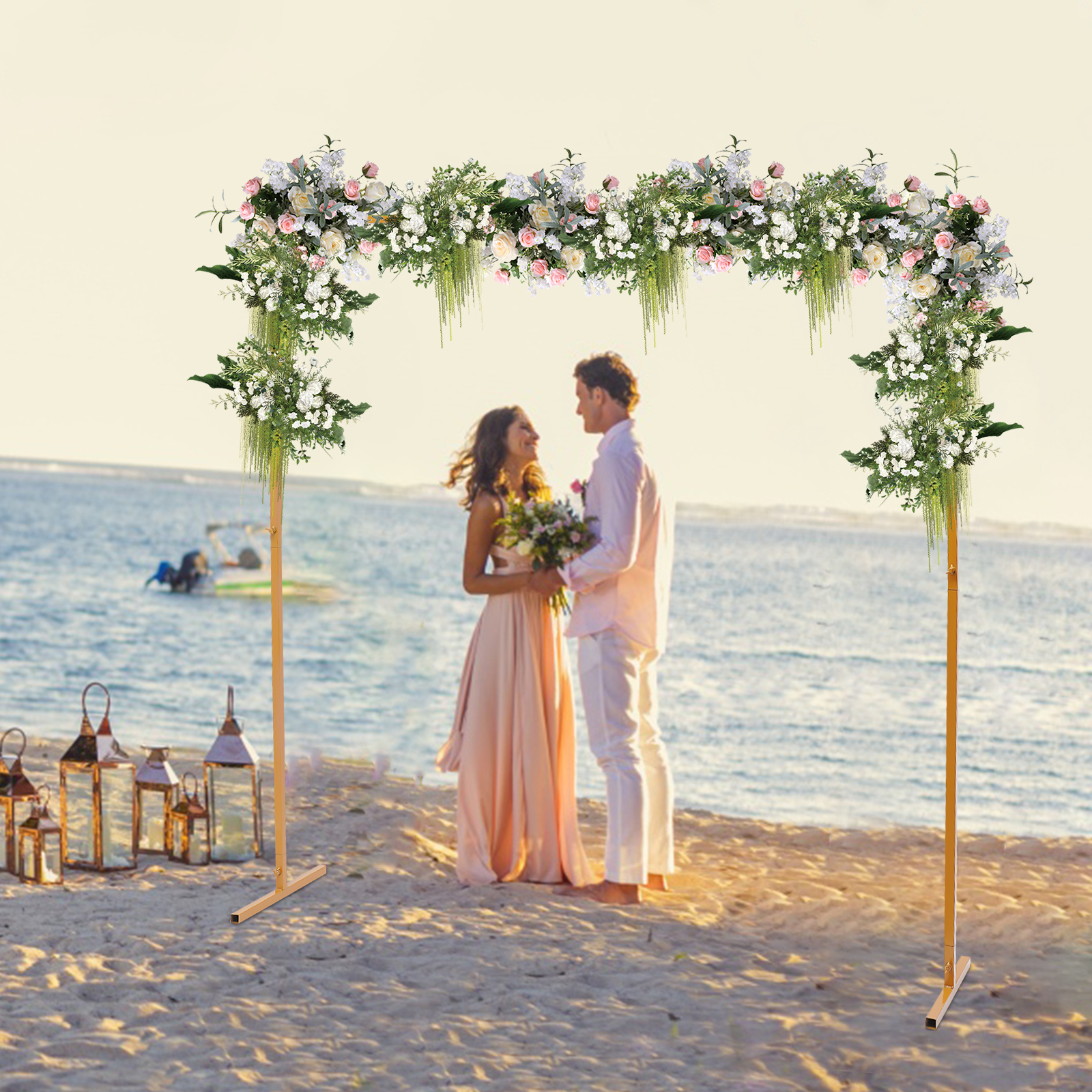 6.6x6.6FT Square Metal Wedding - مراجعة Balloon Arch Kit وسعره
