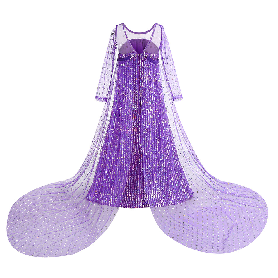 Elsa Purple Halloween Dress Gi - مراجعة Glitter Tablecloth وسعره