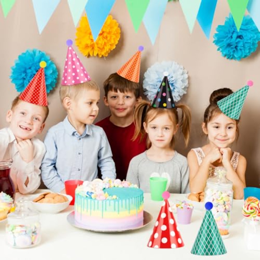10 PCS Colorful Mini Party Hat - مراجعة Party Hat Cone وسعره