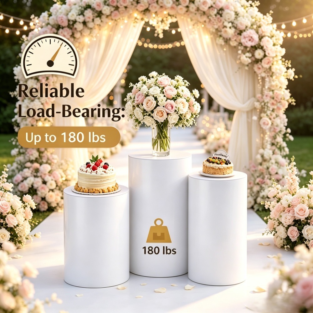 3/5Pcs White Cylinder Pedestal - مراجعة Event Support وسعره